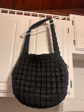 Urban Expressions Quilted Black Shoulder Bag